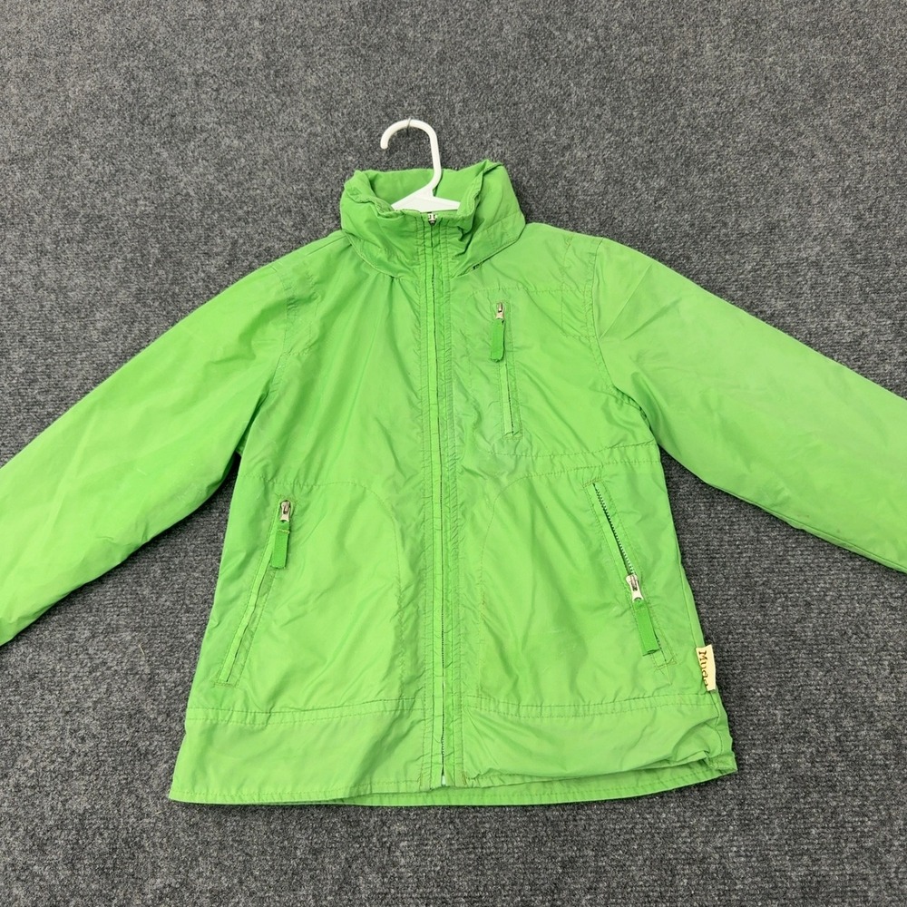 Vintage Mudd Jacket Youth S Green Nylon Full Zip Mock Neck Y2K Retro